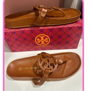 Tory Burch Tan Slide Sandals